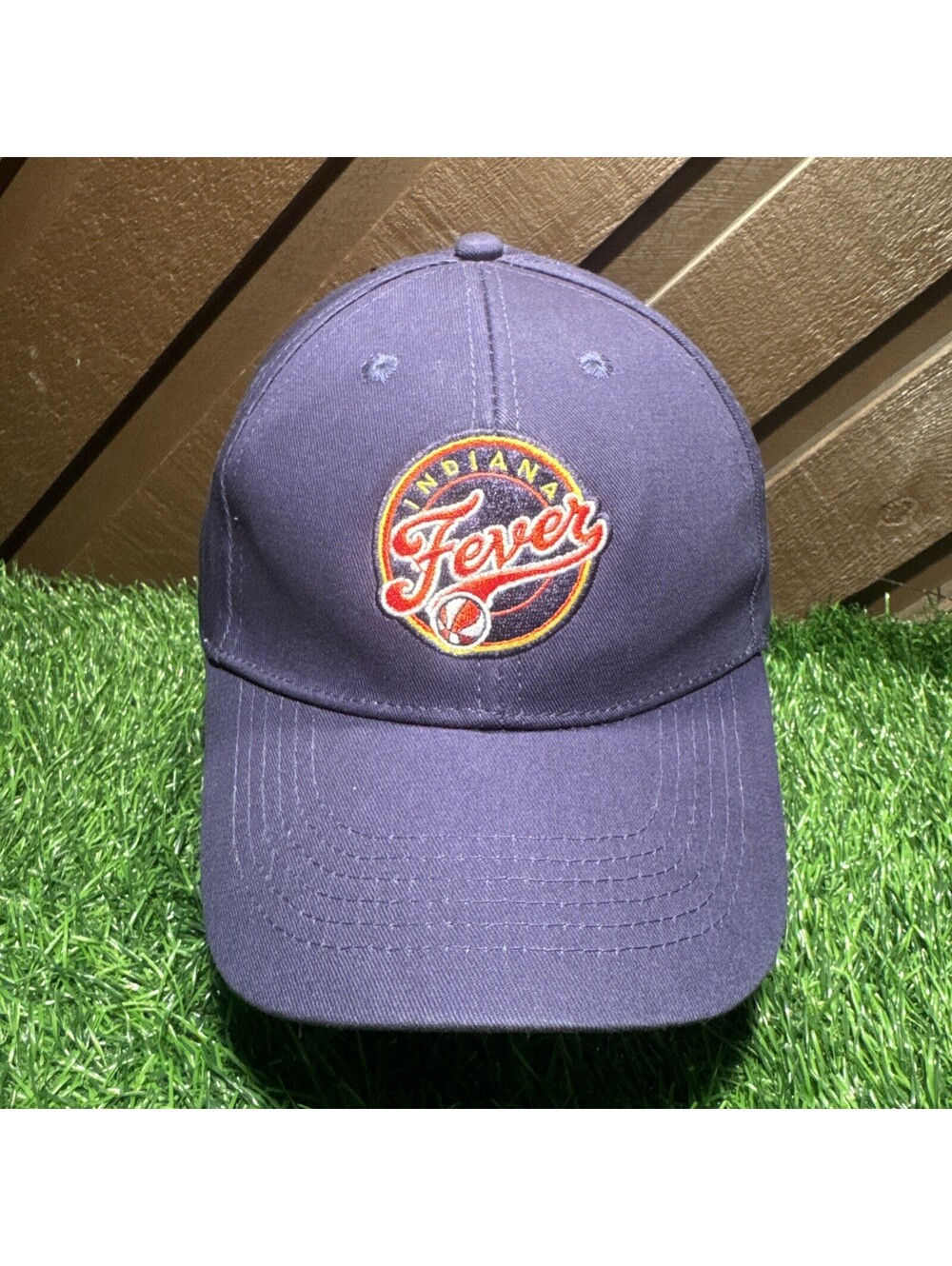 Indiana Fever WNBA Hat Classic Logo Strapback Cap Blue Yellow Basketball Cotton